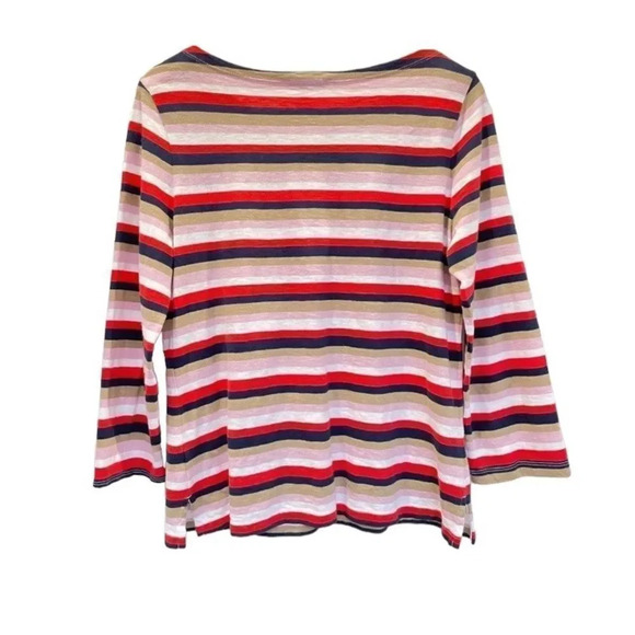J. Crew Multicolor Striped Long Sleeve Tee - Picture 2 of 4